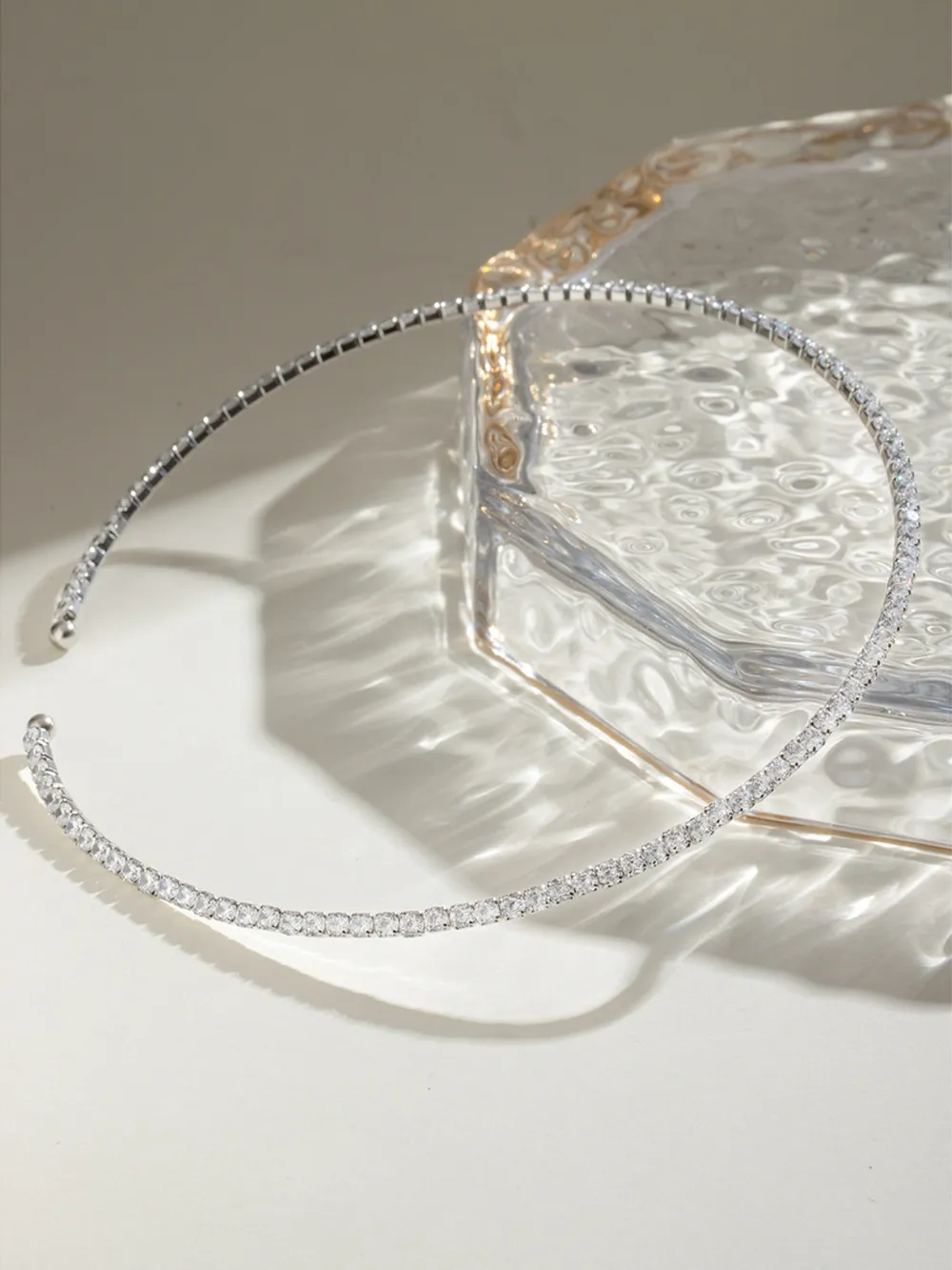 Stainless Steel Inlaid Zircon Necklace, image 7