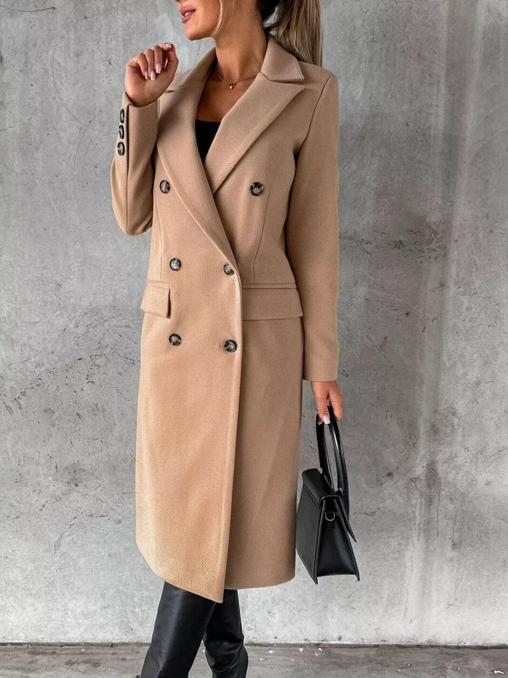 Double-Breasted Longline Coat, image 5