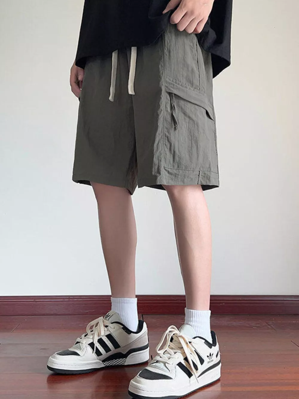 Men's Plus Size Cargo Shorts with Drawstring, image 7