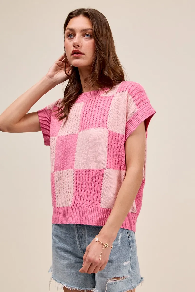 Check Plaid Casual Sweater Top, image 3