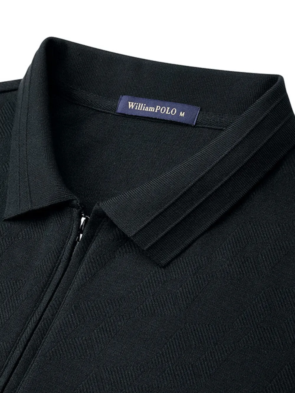 Men's Plus Size Half-Zip Long Sleeve Polo, image 4