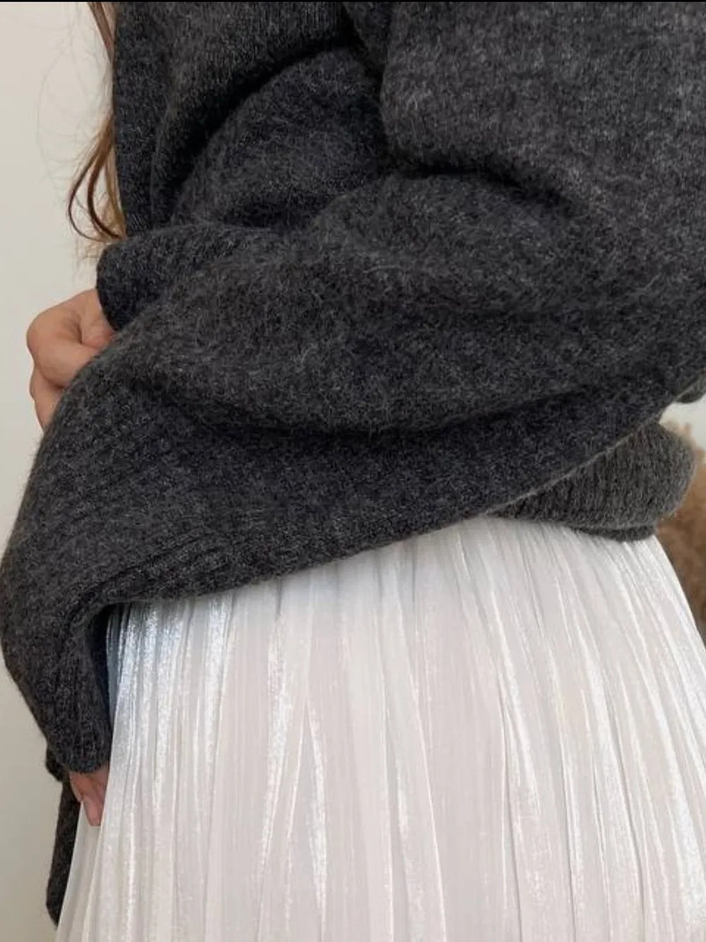 Side Slit Turtleneck Drop Shoulder Sweater, image 28