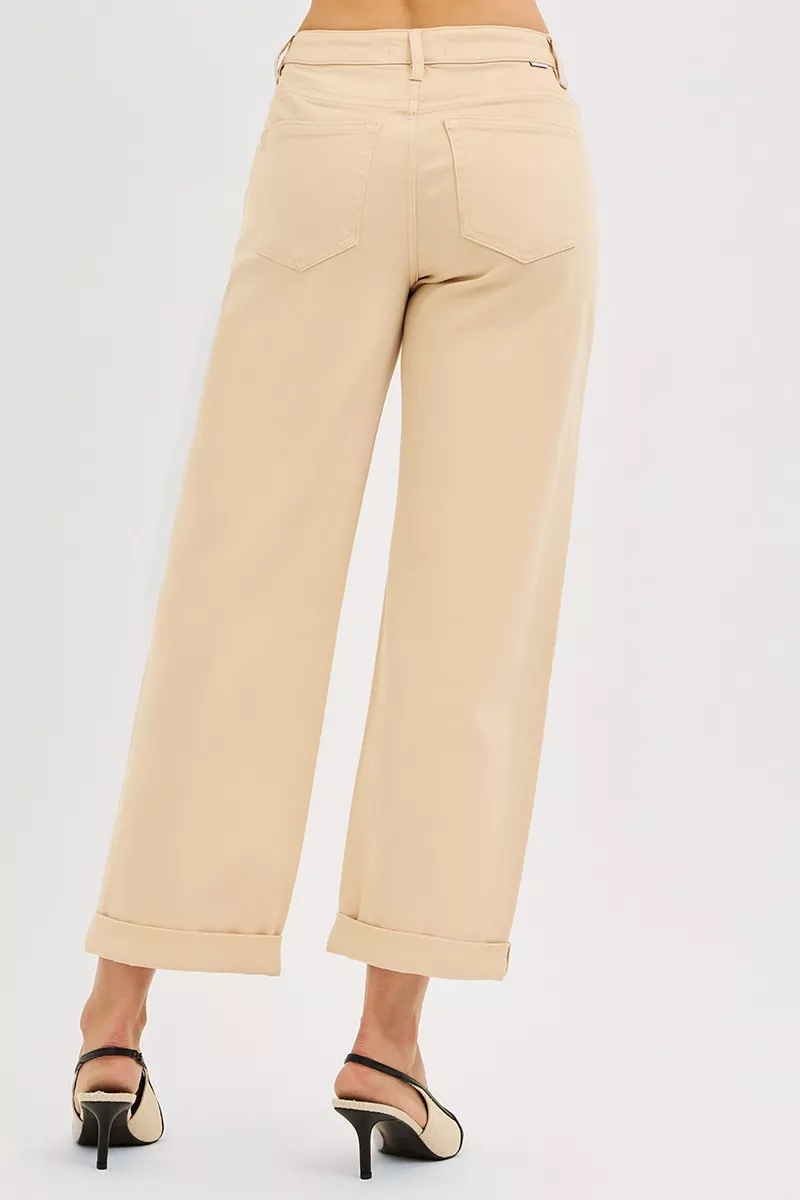 Tummy Control Mid Rise Ankle Barrel Relaxed Baggy, image 5