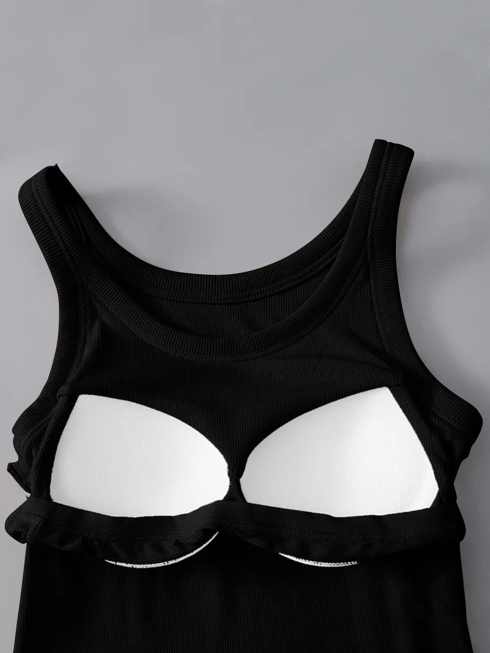 Round Neck Tank with Bra, image 14