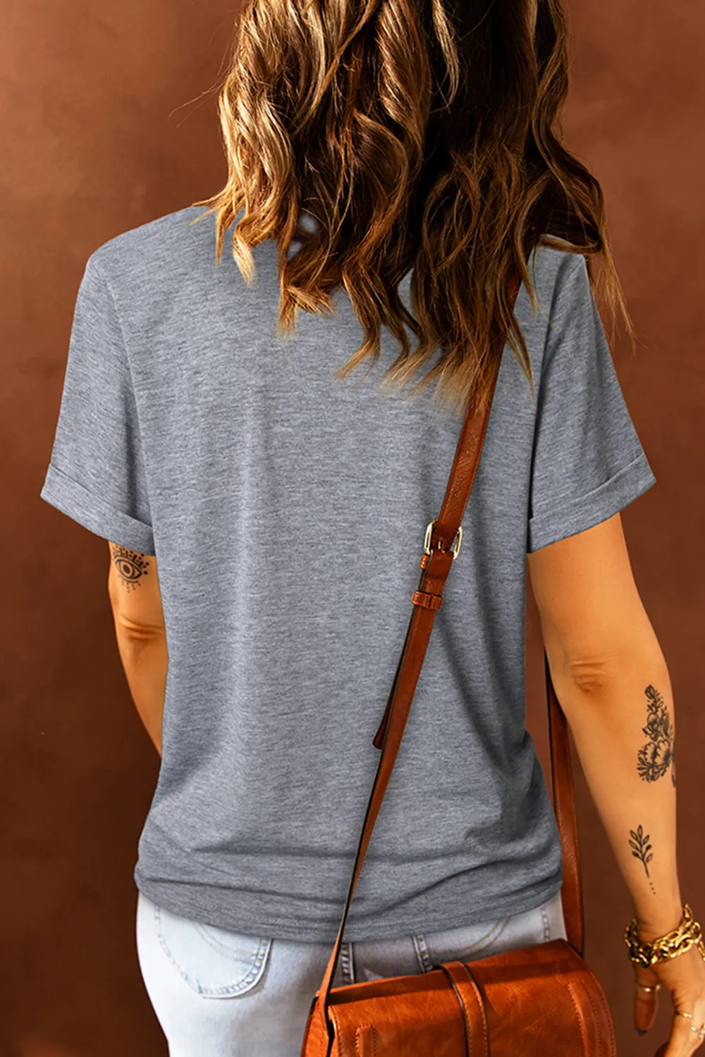 Bow Graphic Round Neck Short Sleeve T-Shirt, image 2