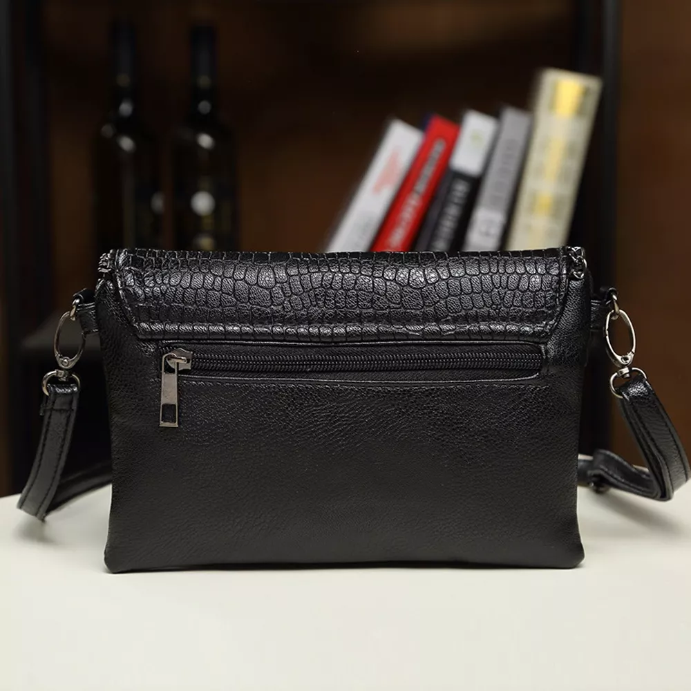Crocodile Pattern Envelope Crossbody Bag, image 2