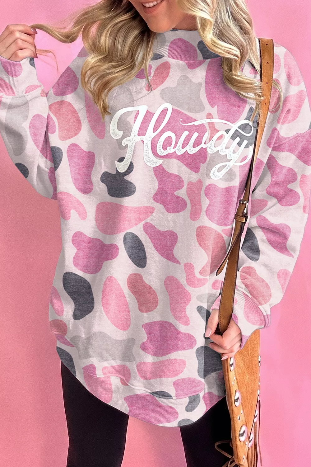Camouflage Western Style Pullover Sweatshirt, image 2