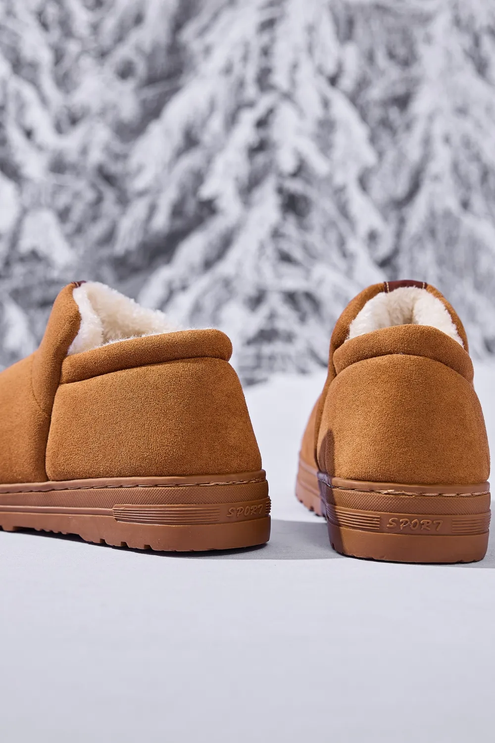 Letter M Suede Round Toe Slippers, image 7
