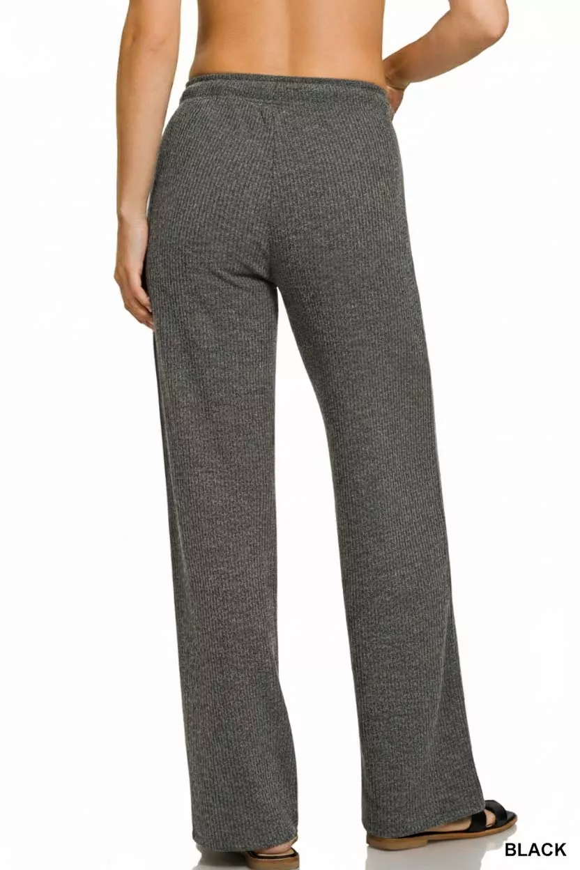 Ribbed Drawstring Lounge Pants, image 3