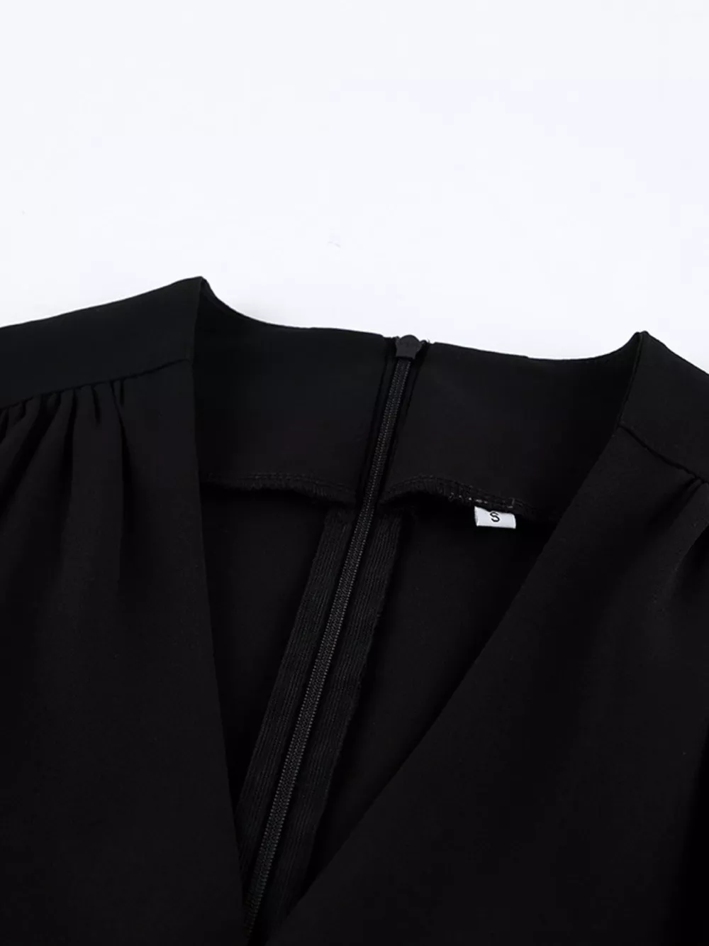 Ruched Surplice Long Sleeve Dress, image 8