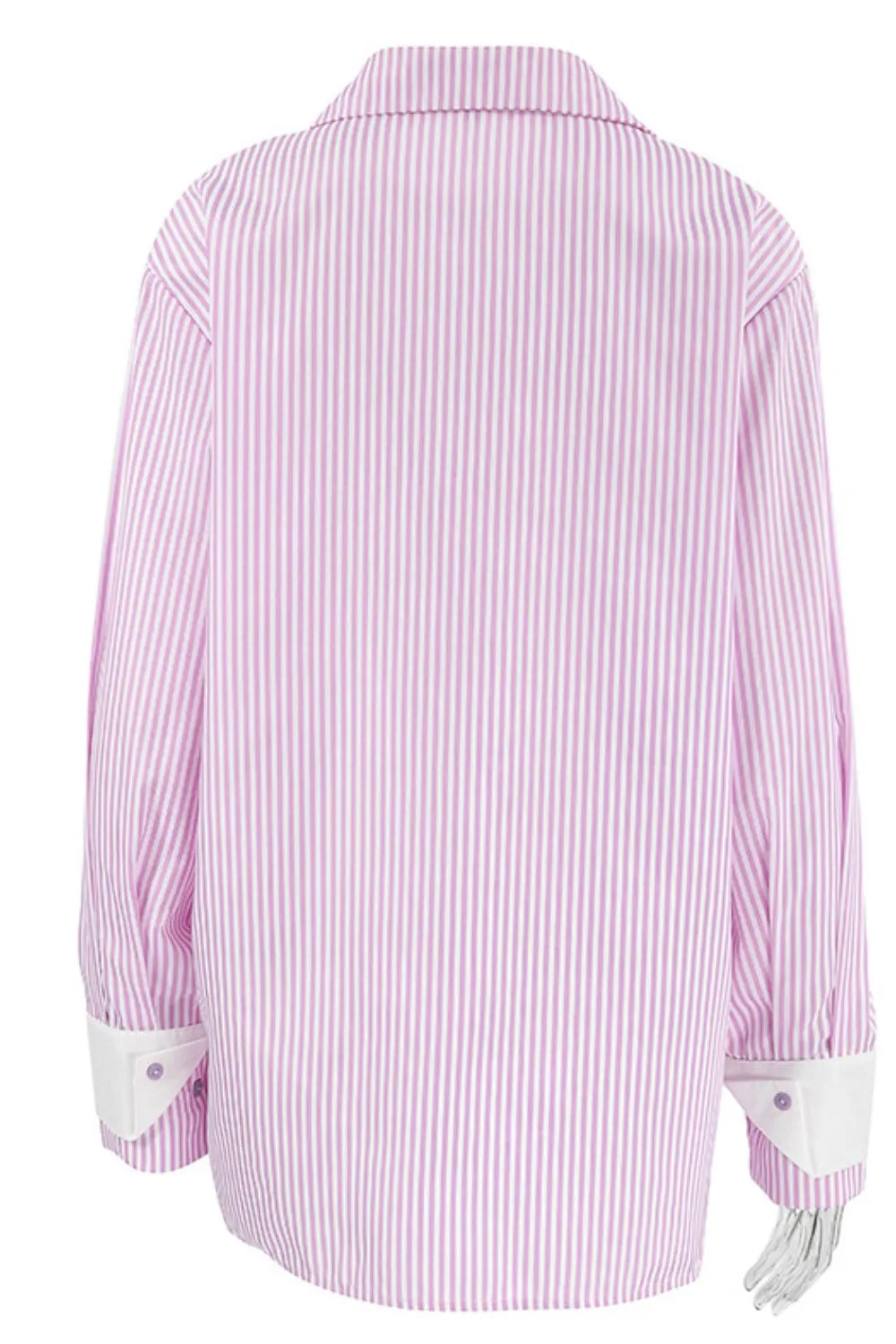 Striped Collared Neck Long Sleeve Shirt, image 8