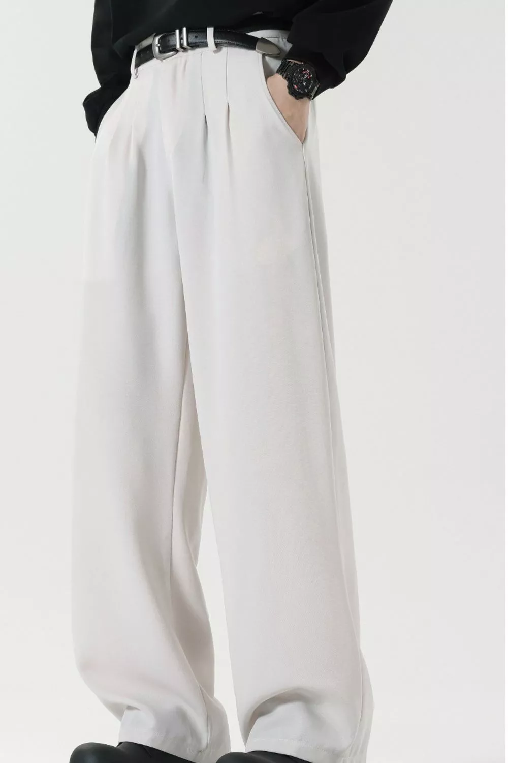 Men's Plus Size Wide Leg Pleated Dress Pants, image 3