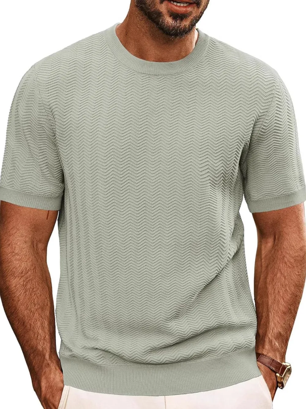 Men's Full Size Round Neck Short Sleeve T-Shirt Plus Size, image 9