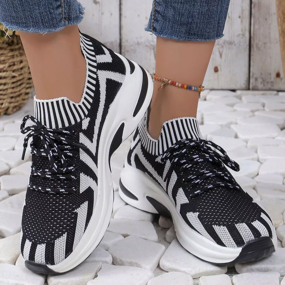 Round Toe Platform Sneakers, image 8