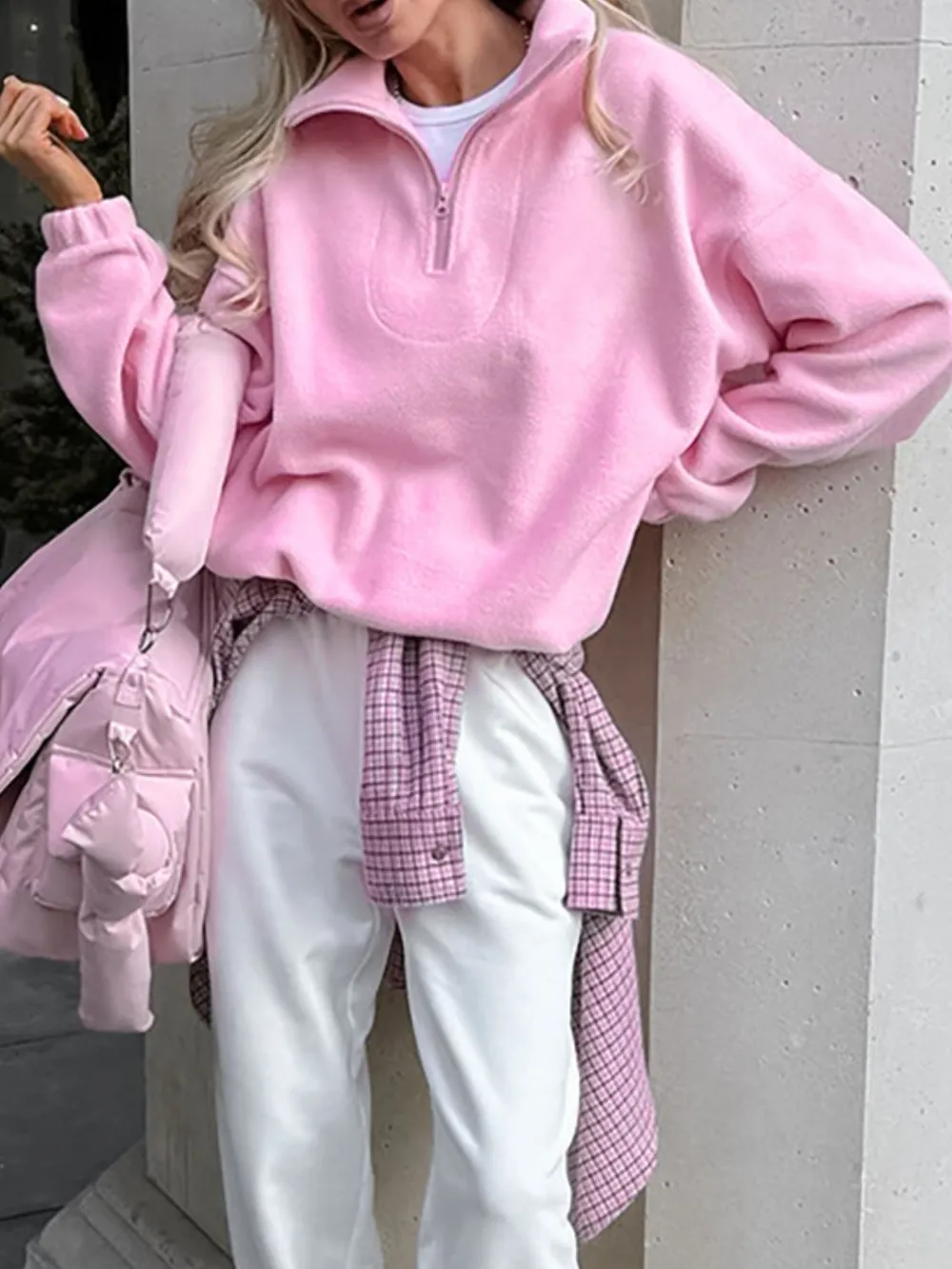 Quarter Zip Long Sleeve Sweatshirt, image 4
