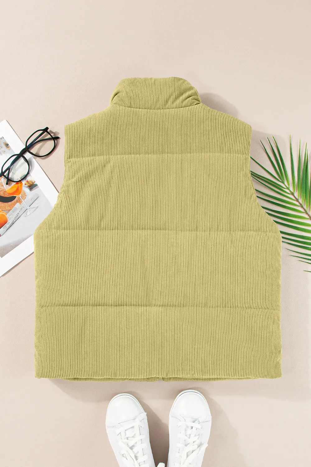 Zip Up Turtleneck Vest Coat, image 11