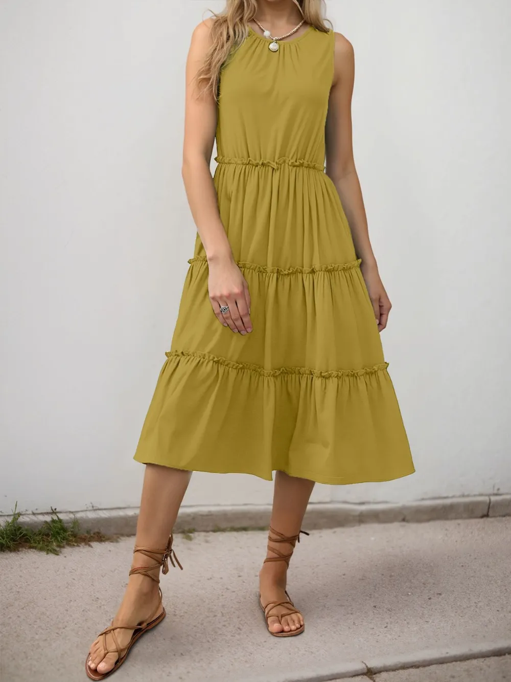 Frill Tiered Midi Dress, image 19