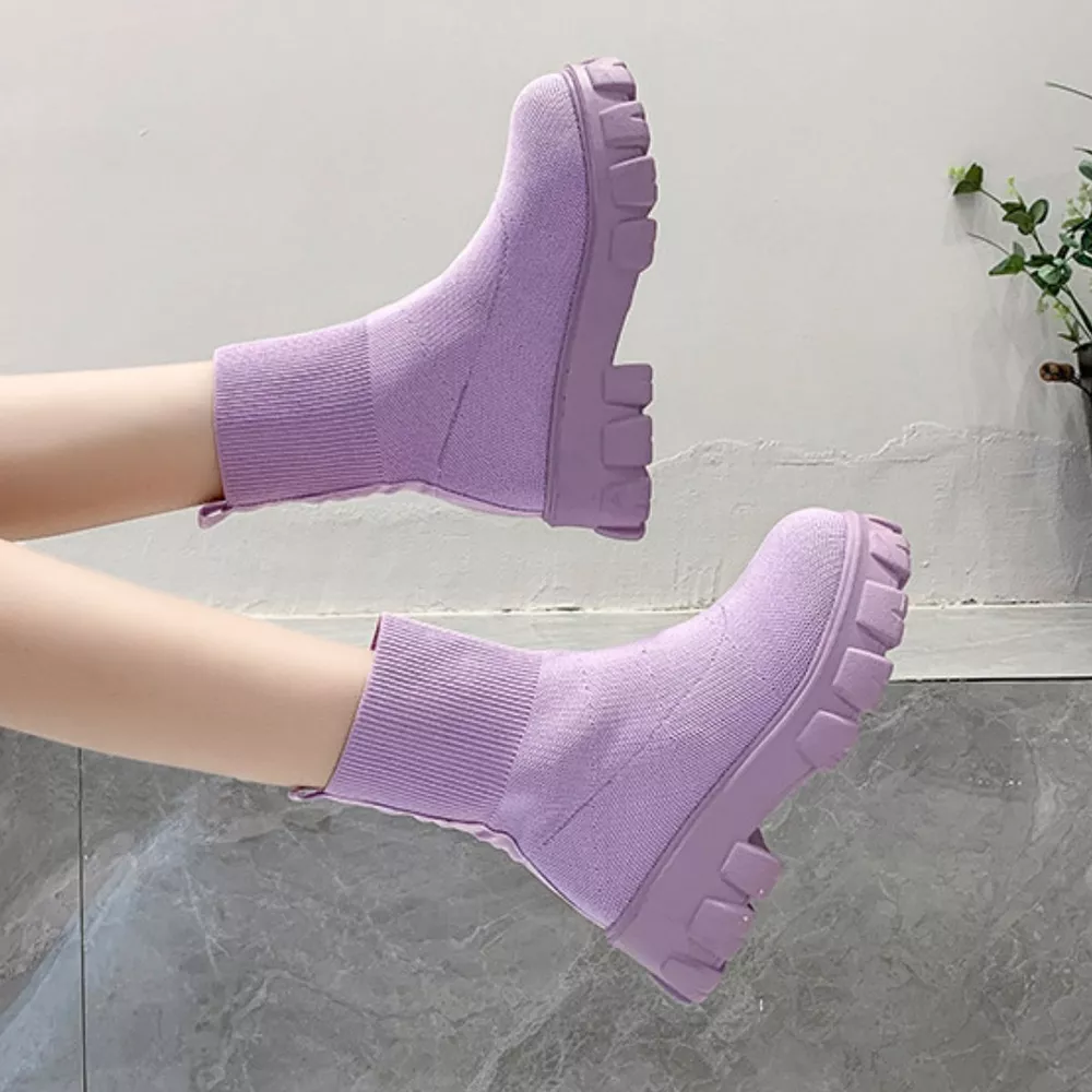 Round Toe Block Heels Boots, image 23