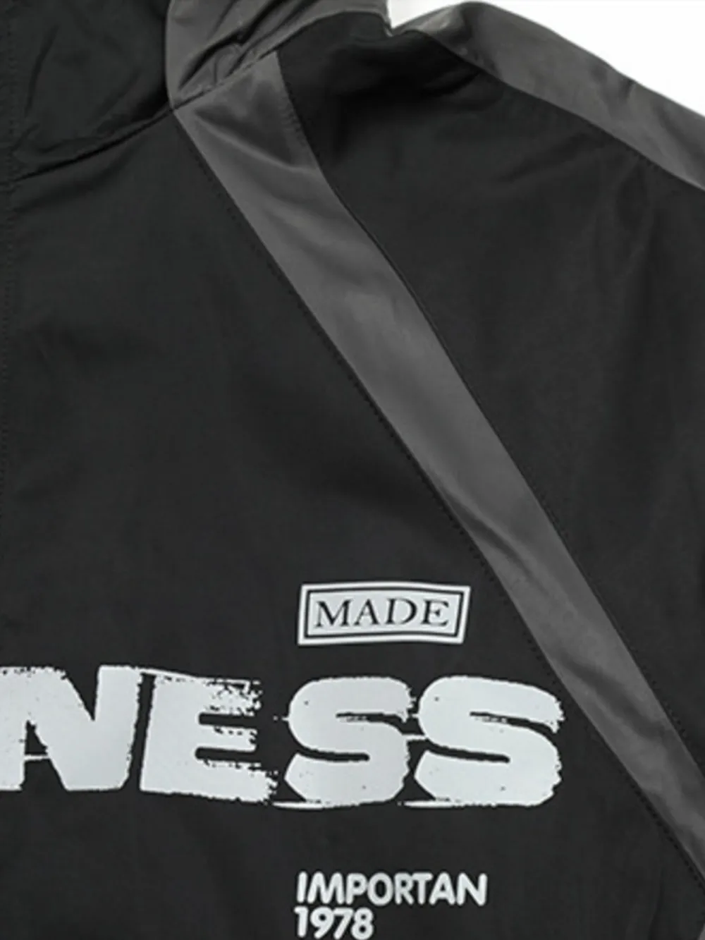 Men's Letter Zip Up Hooded Windbreaker Jacket, image 7