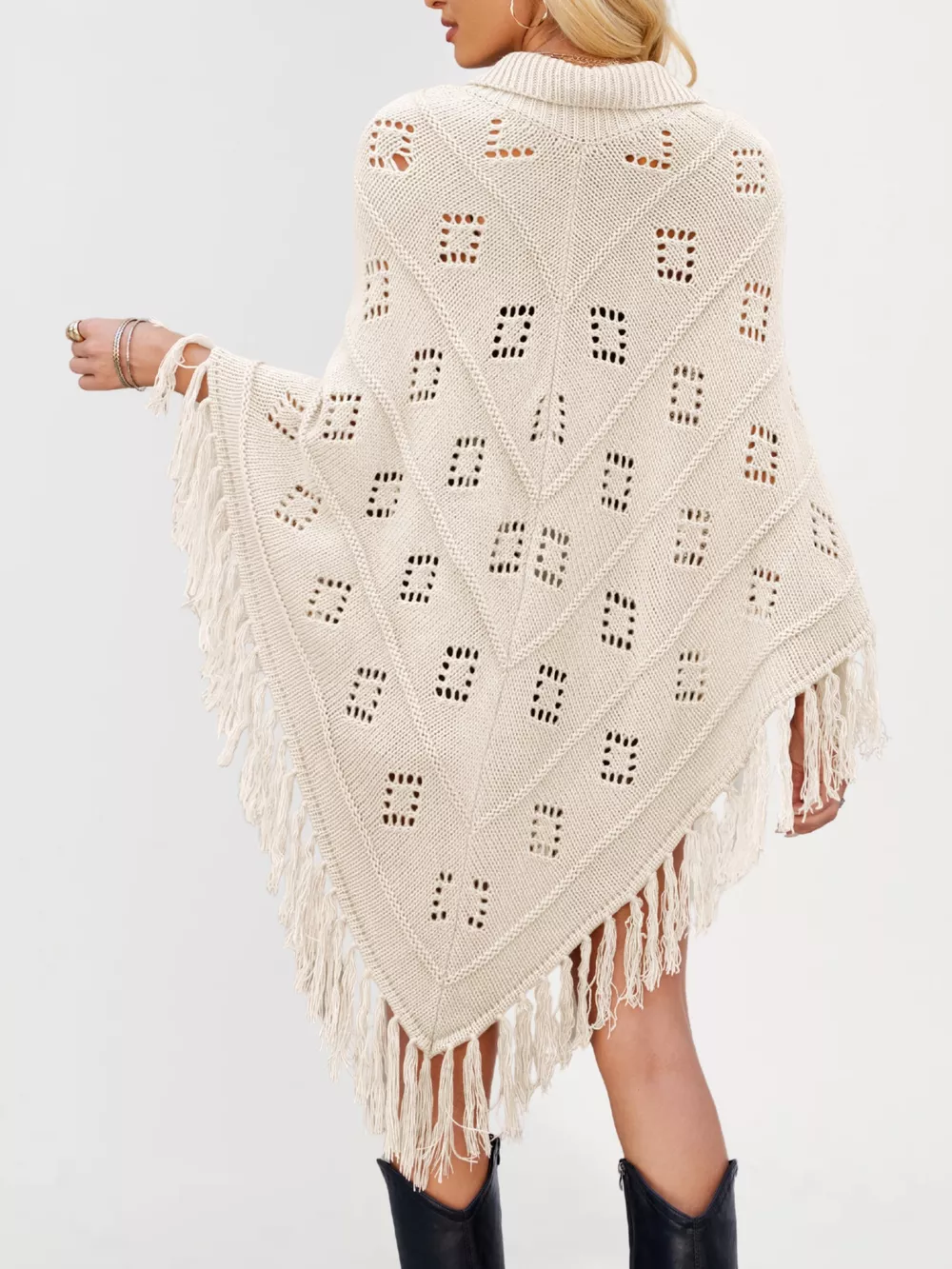Fringe Openwork Knit Cover Up, image 14