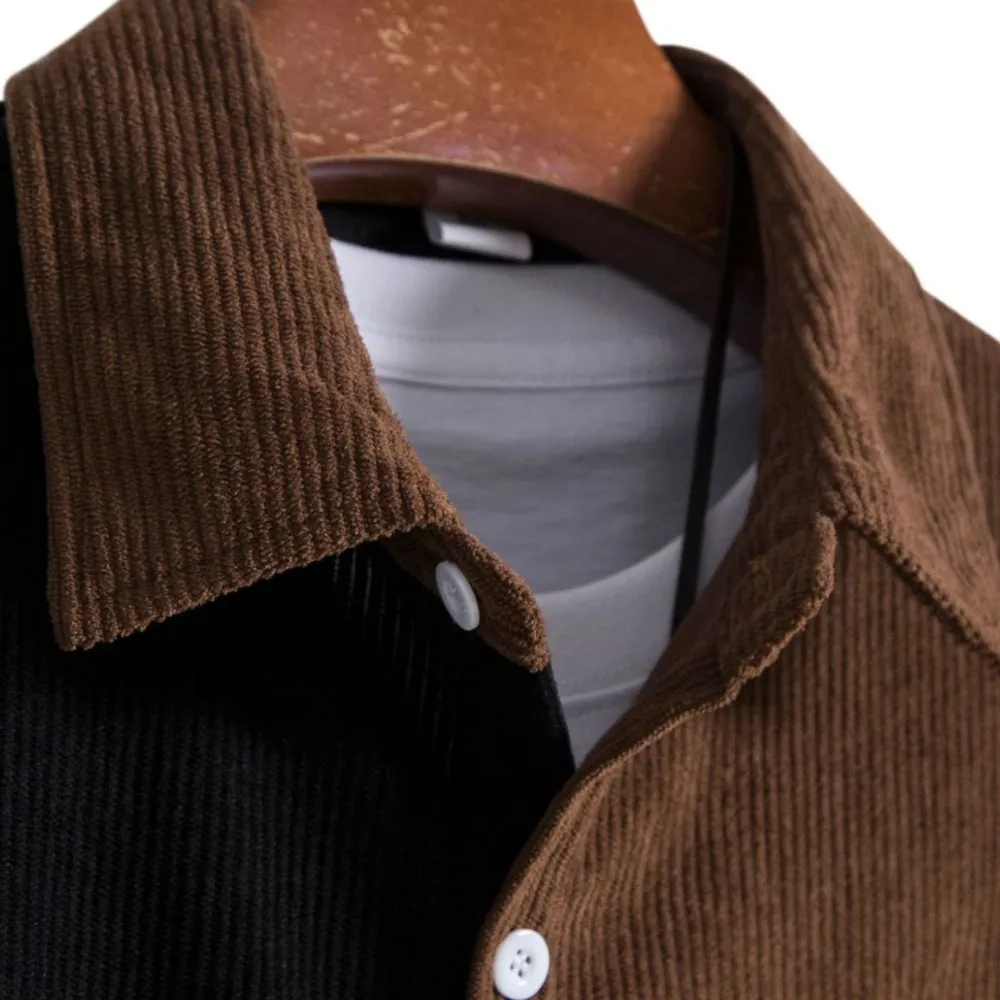 Men's Plus Size Classic Color Block Short Sleeve Shirt, image 3