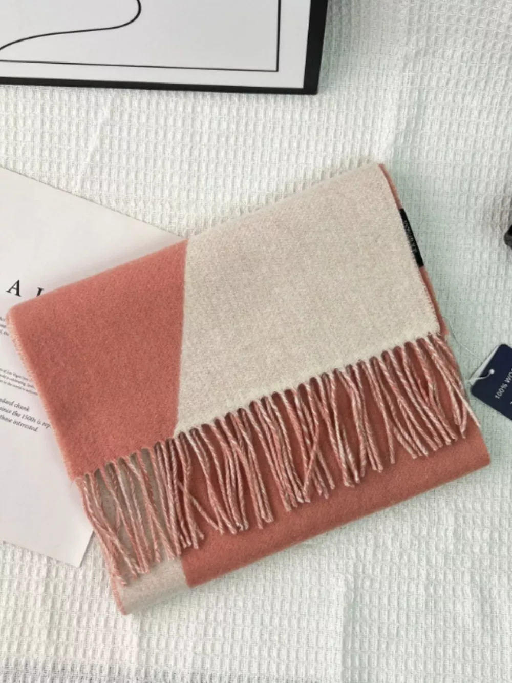 Fringe Color Block Scarf, image 3