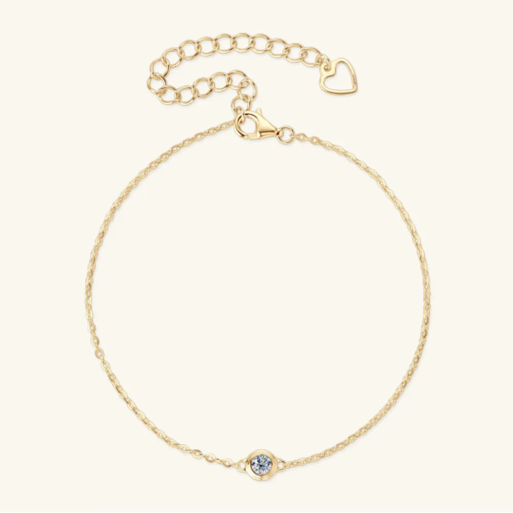 Inlaid Moissanite 925 Sterling Silver Bracelet, image 7
