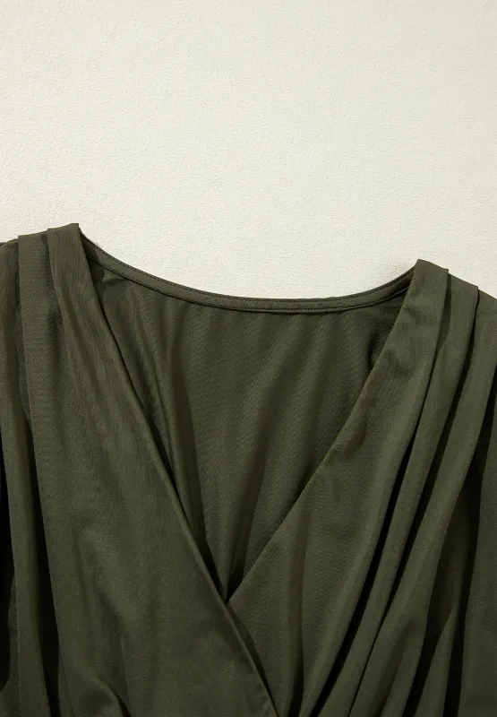 Ruched Surplice Long Sleeve Bodysuit, image 6