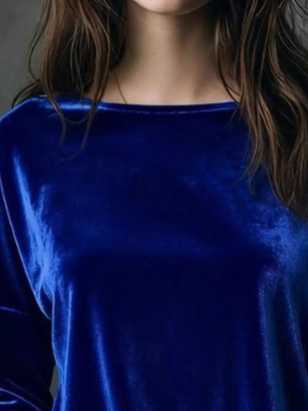 Full Size Velvet Long Sleeve T-Shirt Plus Size, image 9