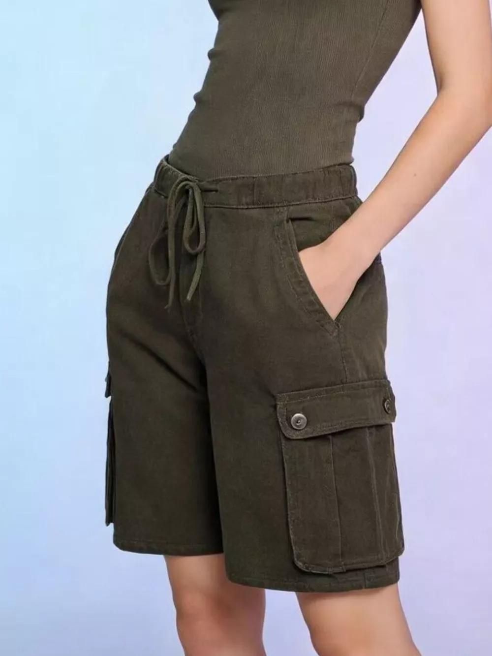 Cargo Shorts with Drawstring, image 4