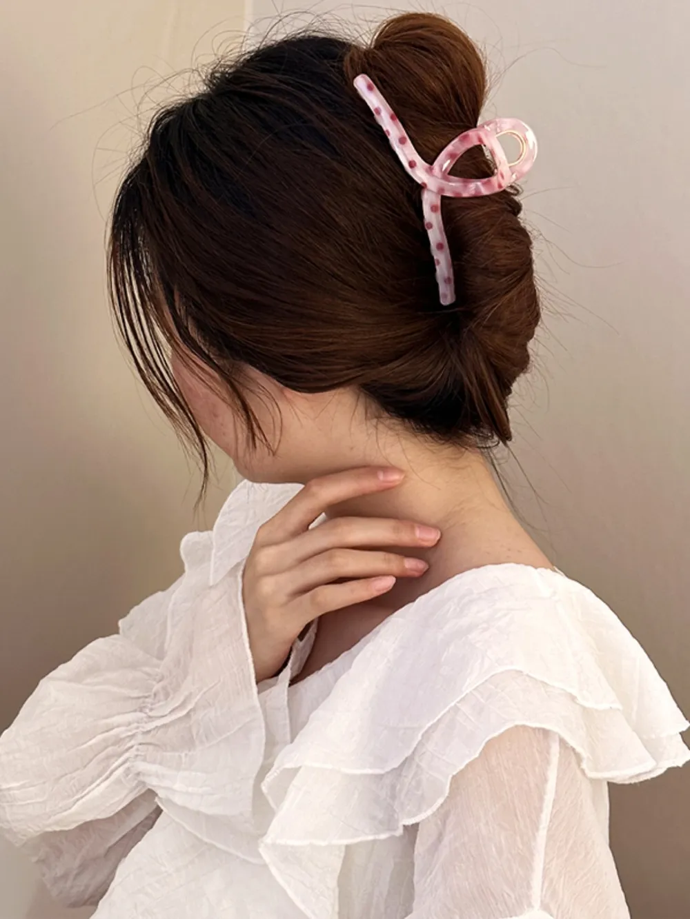 PC Polka Dot Hair Claw Clip, image 5