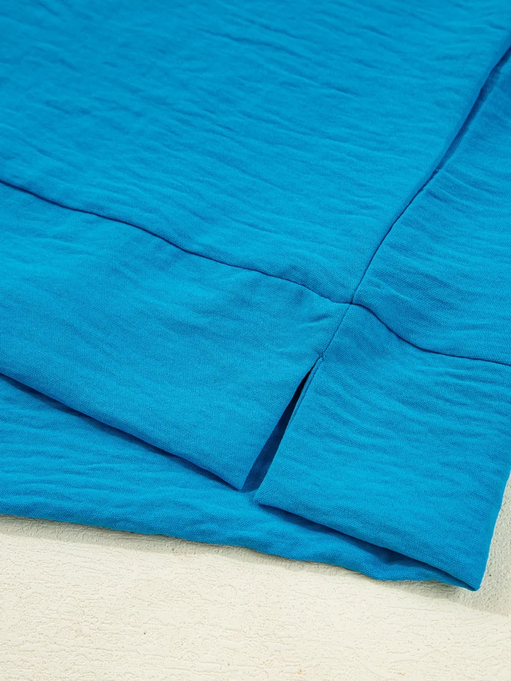 Textured Frill Smocked V-Neck Blouse, image 6