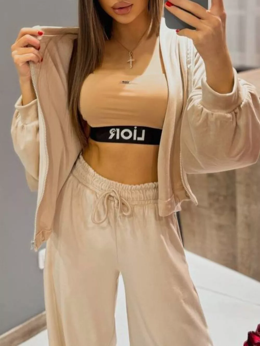 Zip Up Cropped Outerwear and Pants Set, image 19