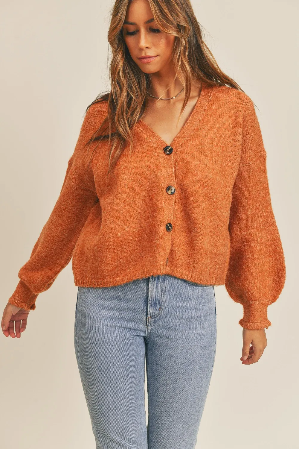 Long Sleeve Button Down Sweater Cardigan, image 3