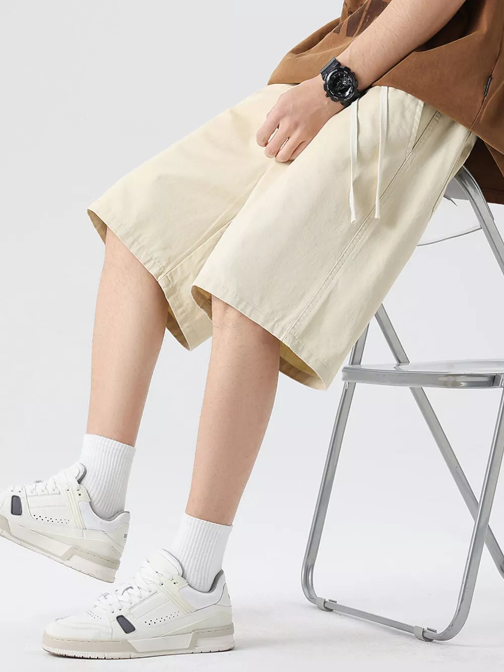 Men's Full Size Wide-Leg Shorts Plus Size, image 3