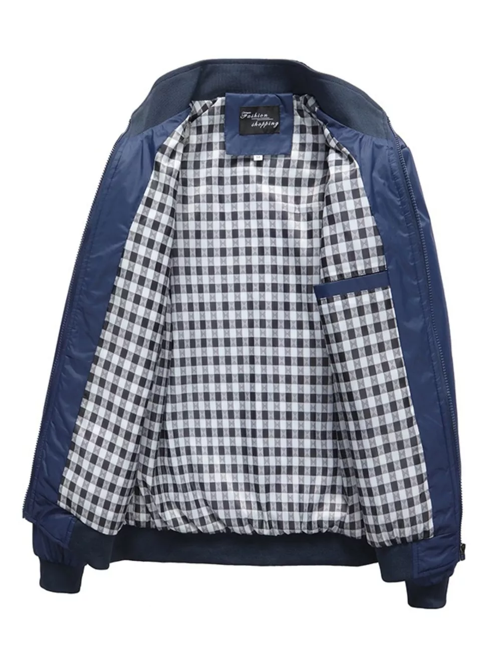Men's Plus Size Casual Stand Collar Lightweight Jacket, image 3