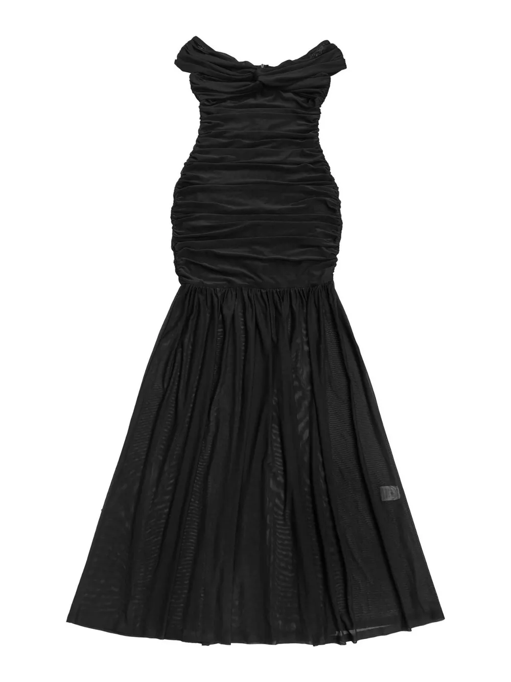 Off-Shoulder Ruched Mermaid Maxi Dress, image 9