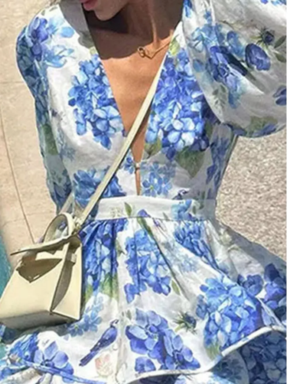 Floral Print Ruffle Layered Mini Dress, image 6