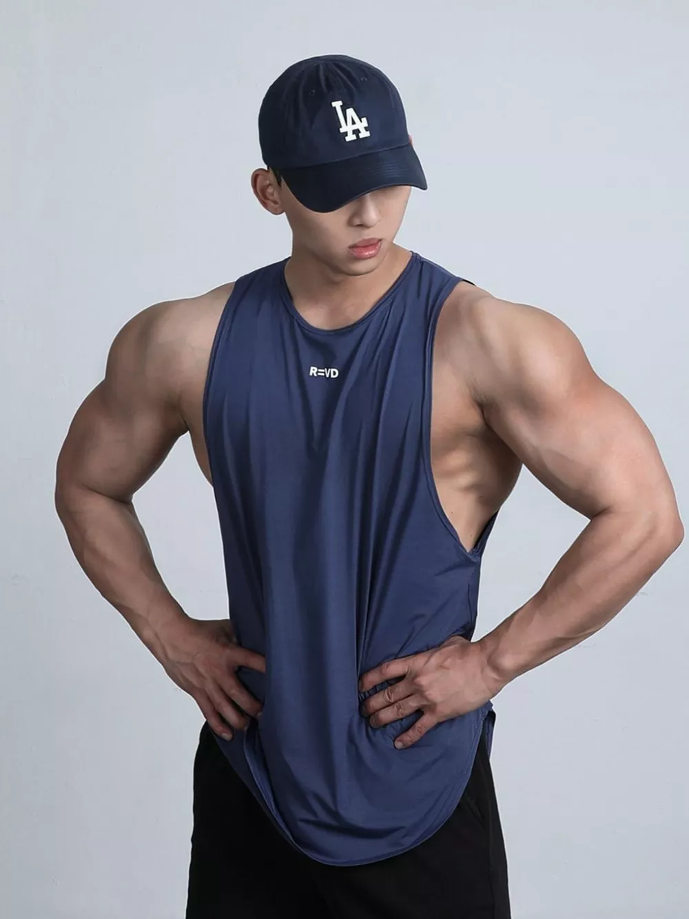 Men's Plus Size Round Neck Tank, image 2