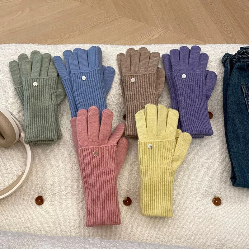 Ribbed Knit Touchscreen Gloves, image 4