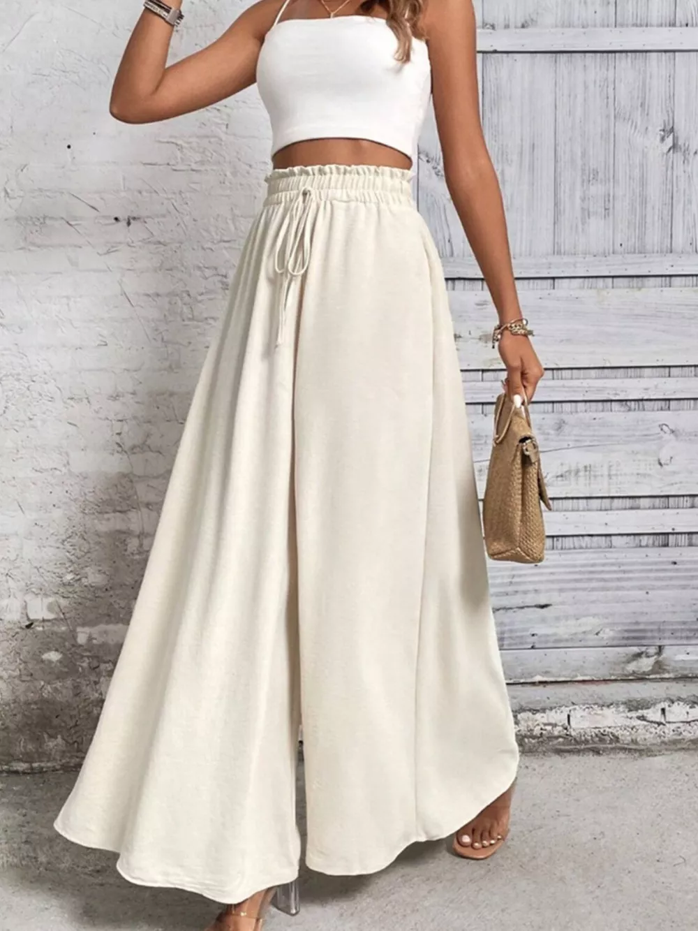 Frill Wide Leg Pants, image 3