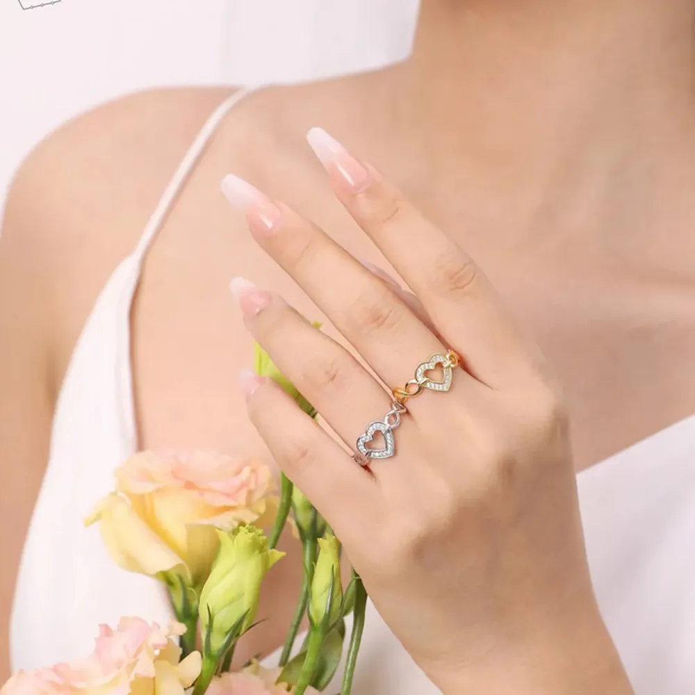925 Sterling Silver Heart Ring, image 3