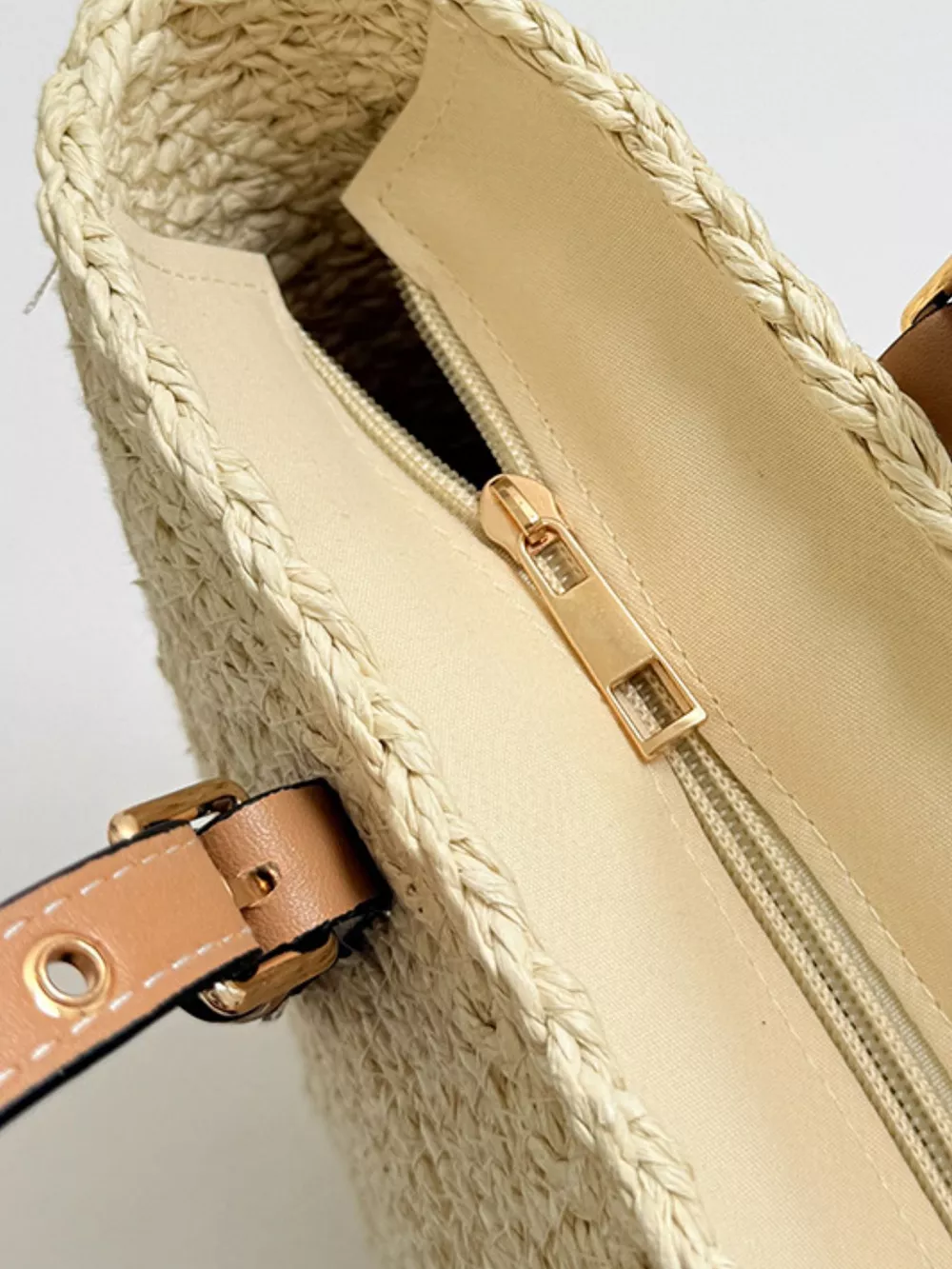 Straw Woven Tote Shoulder Bag, image 7