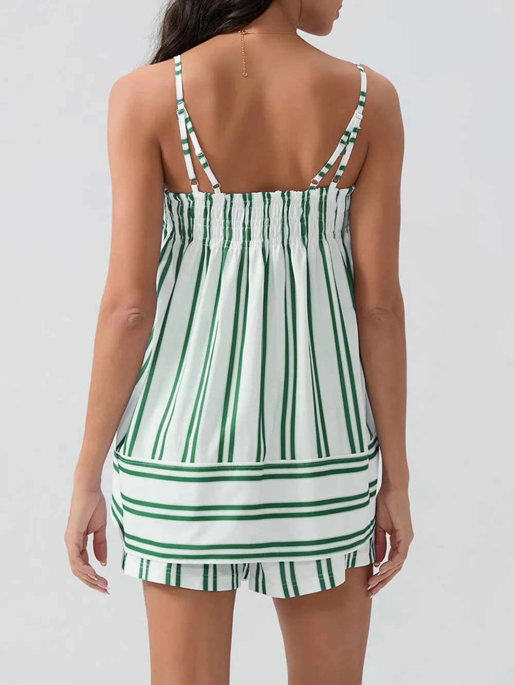Smocked Square Neck Cami and Shorts Set, image 5