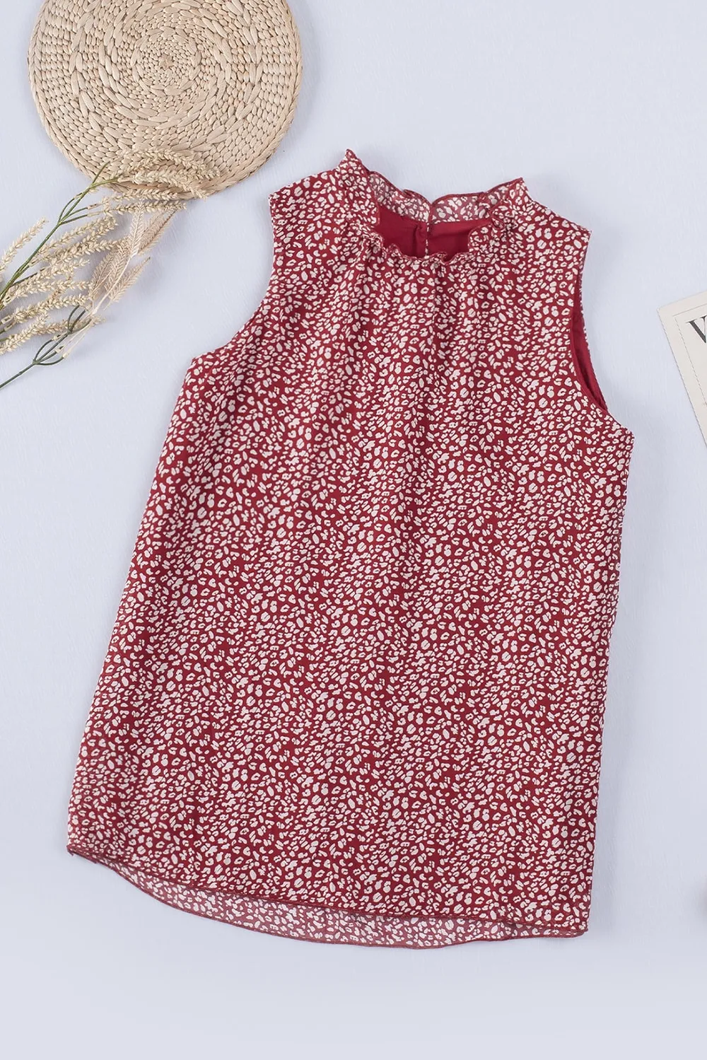 Frill Printed Round Neck Tank, image 10