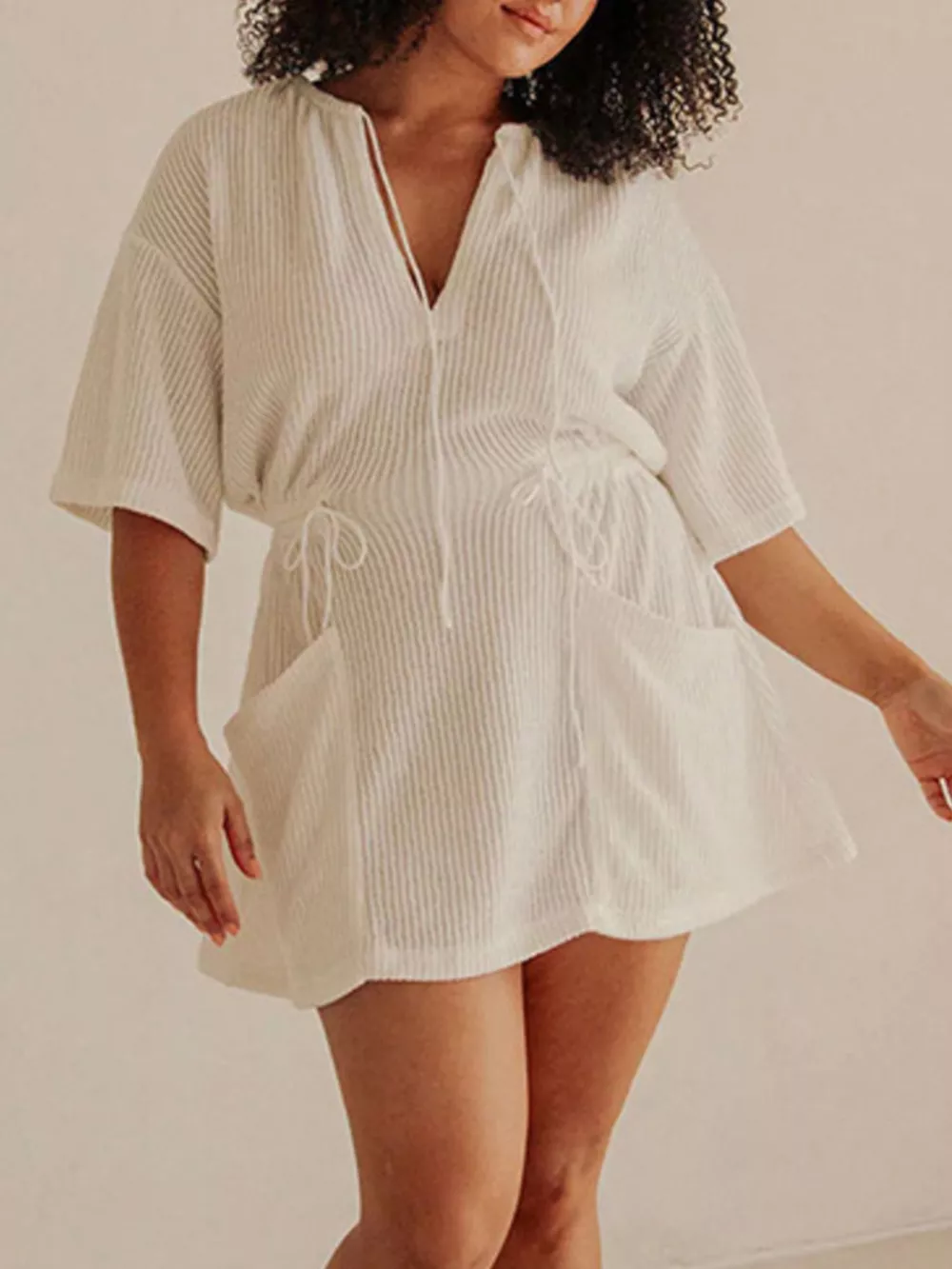Relaxed Fit Half Sleeve Cover-Up Dress, image 5