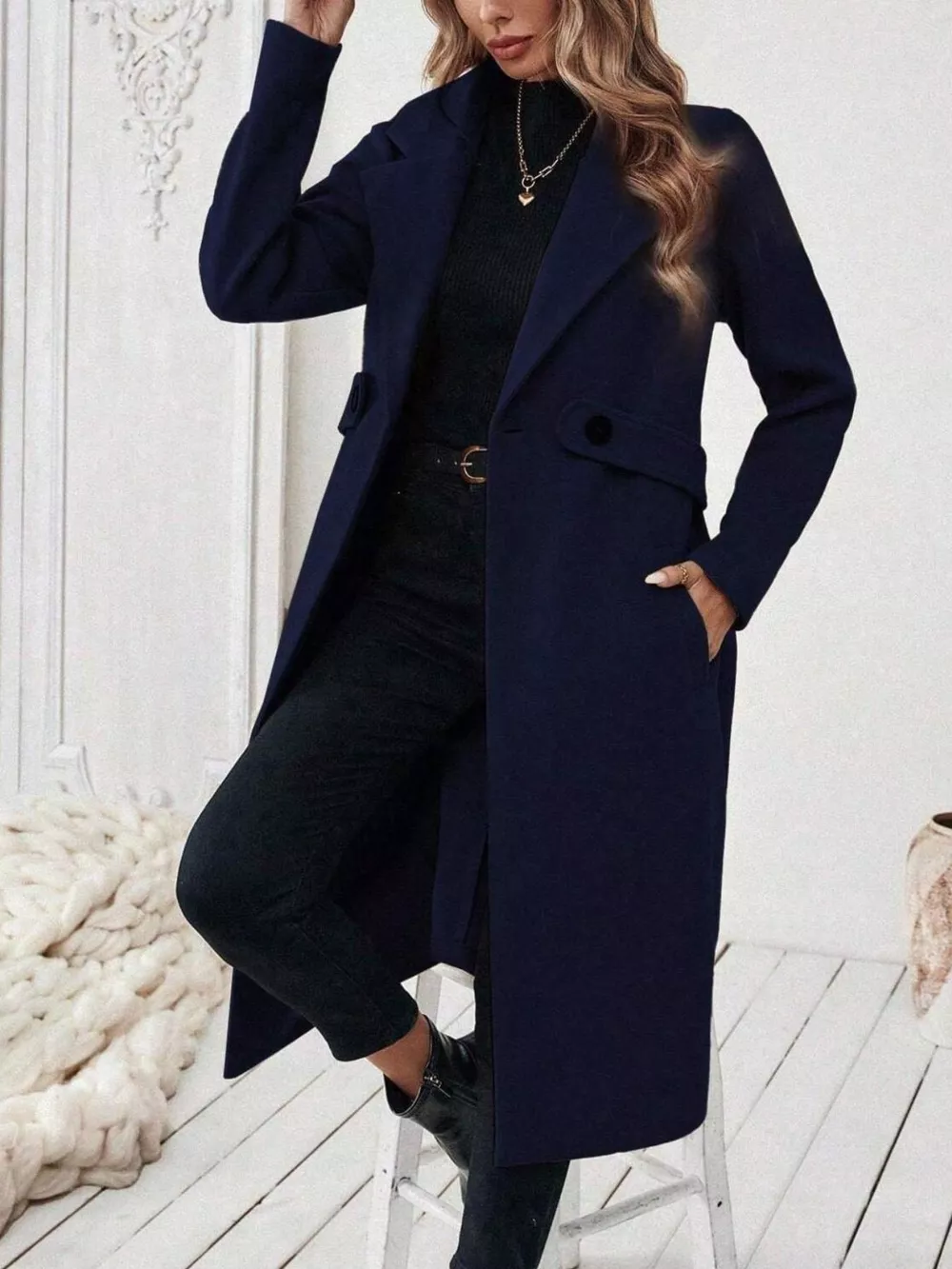 Single-Button Longline Coat, image 31