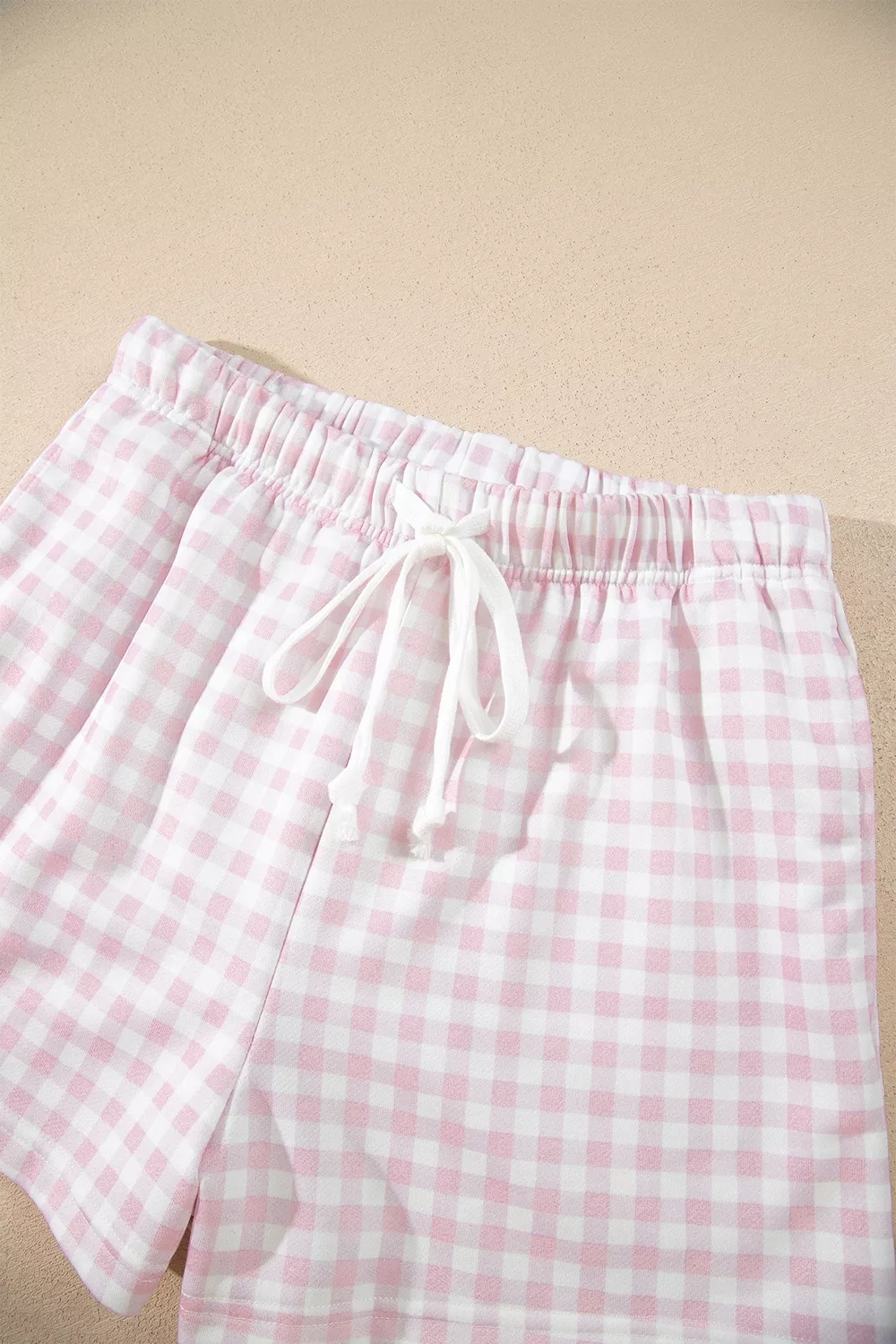 Gingham Long Sleeve Sweatshirt and Shorts Set, image 12