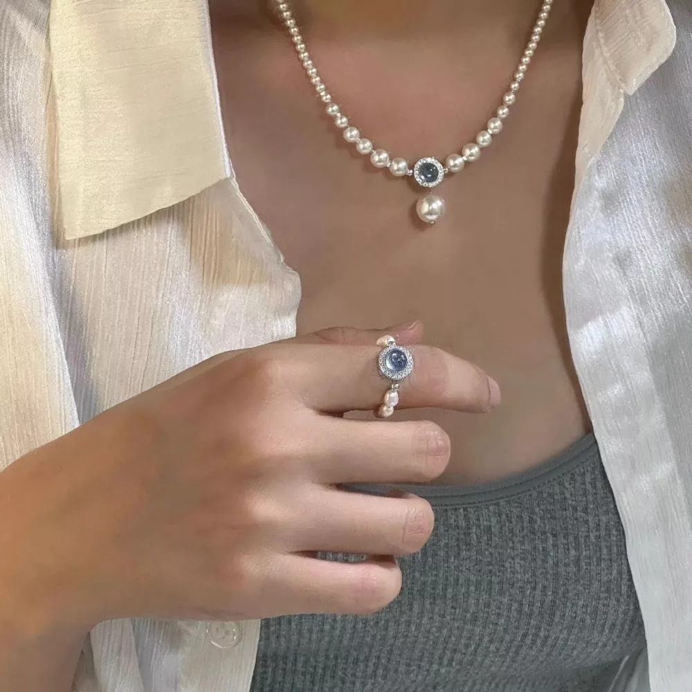 925 Sterling Silver Pearl Necklace, image 3