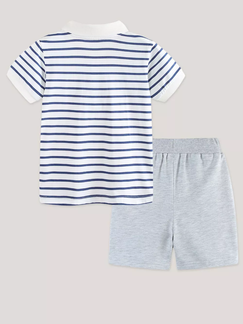 Children's Striped Polo and Shorts Set, image 7